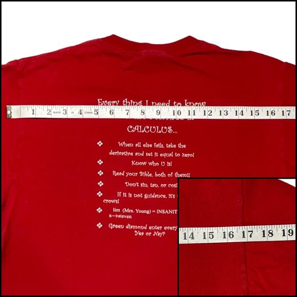 Fruit of the Loom Everything I Need to Know About Life Calculus T-Shirt Medium - Picture 8 of 11